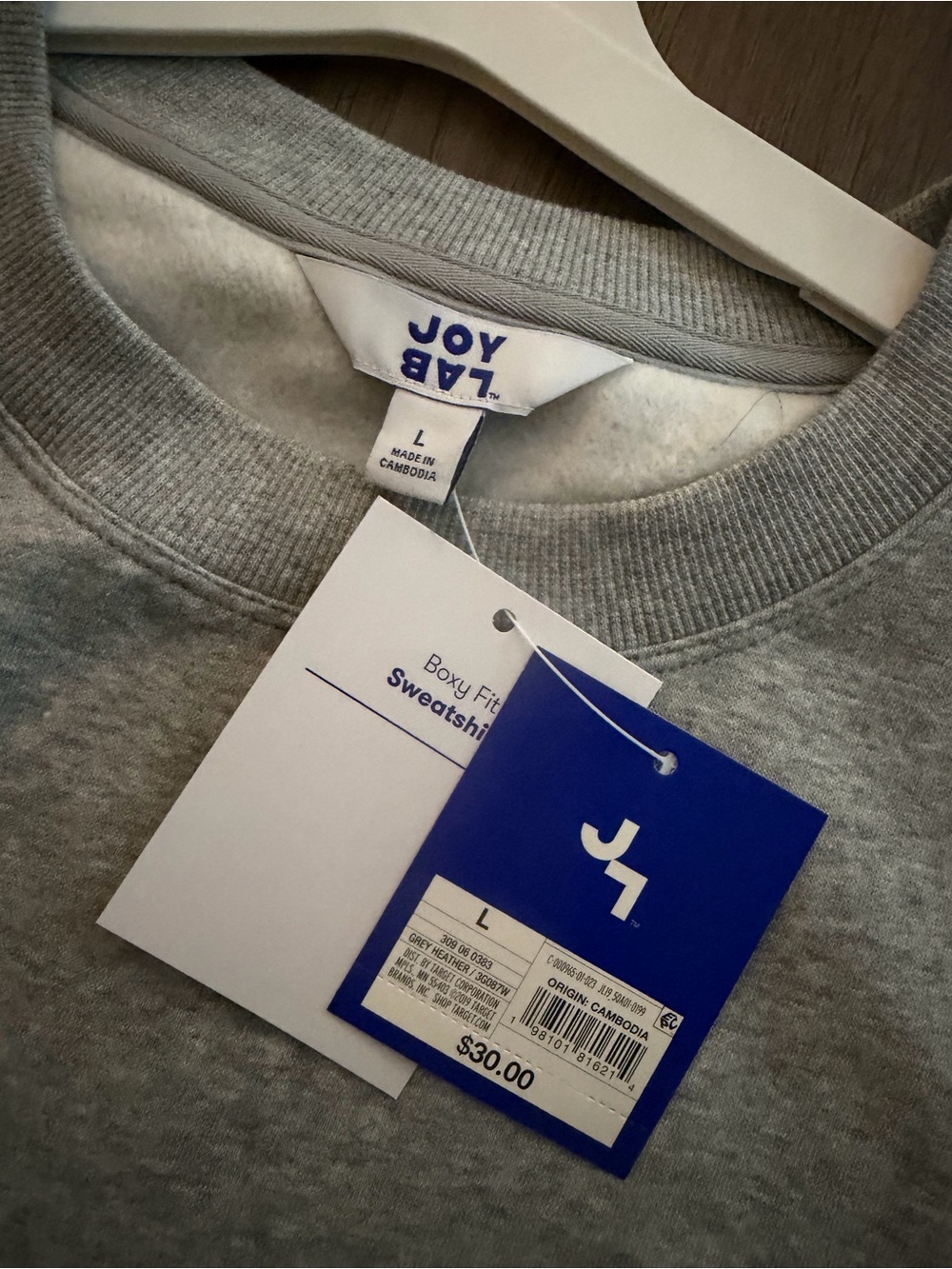 Joy lab fleece cropped crewneck pullover sweatshirt - Picture 3 of 3